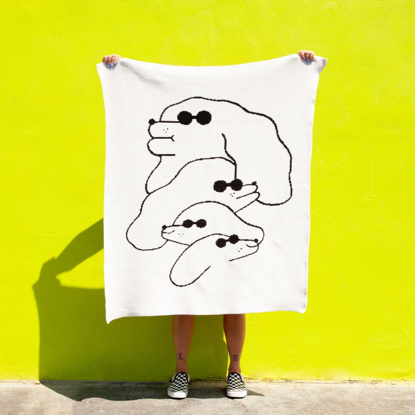 【Slowdown Studio】 MINI BLANKET - Dawgs (Art by Odile Ferraaille-Nantes,France)